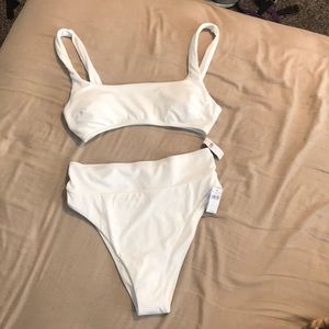 White aerie high waisted bikini